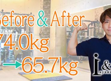 Before & After 74.0kg→65.7kg